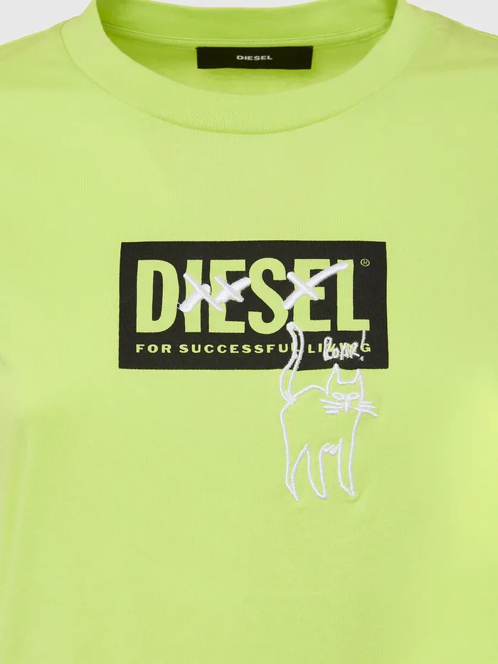 Diesel Tshirts and Tops Womens TSILYE52 Green Fluo Gift Ideas
