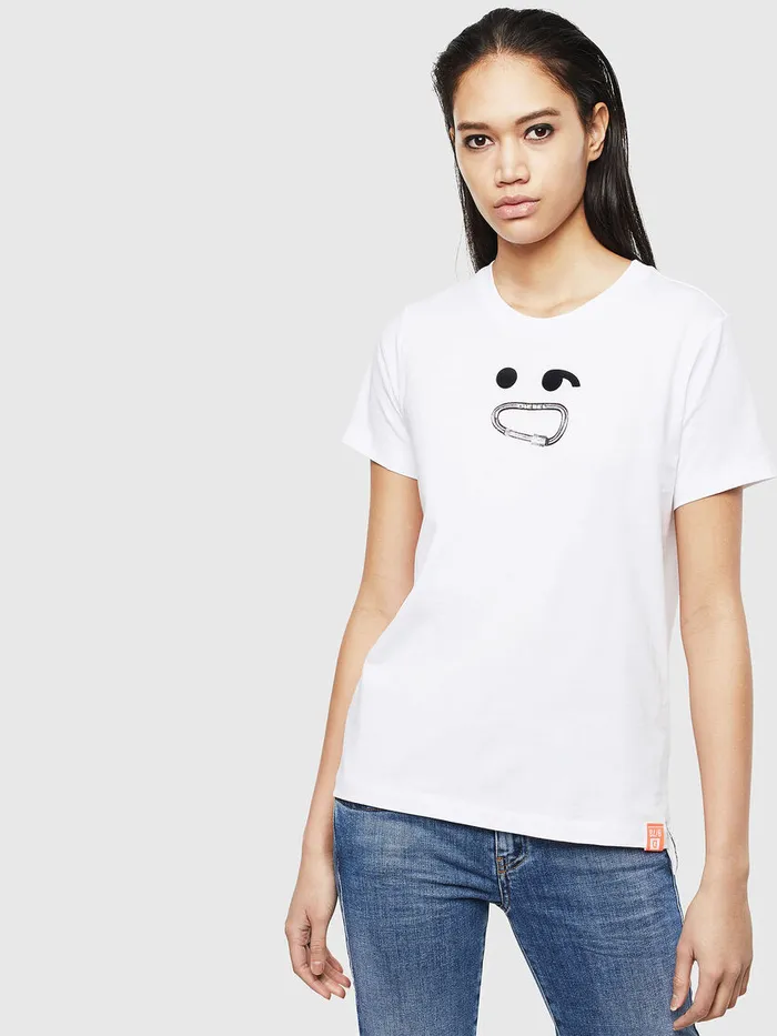 Diesel Tshirts and Tops Womens TSILYS8 White On Sale