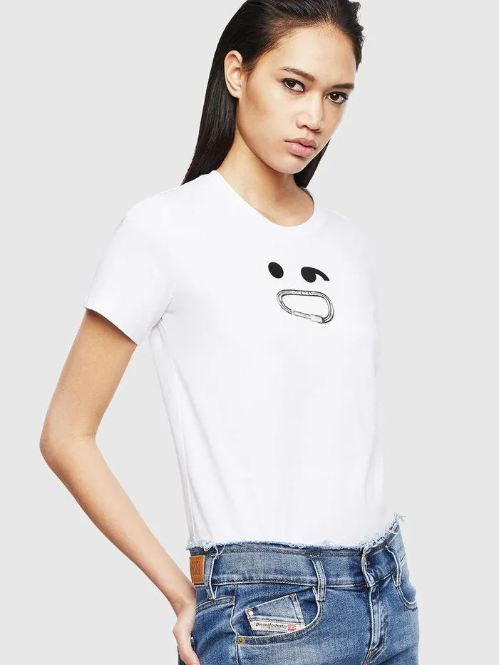 Diesel Tshirts and Tops Womens TSILYS8 White On Sale