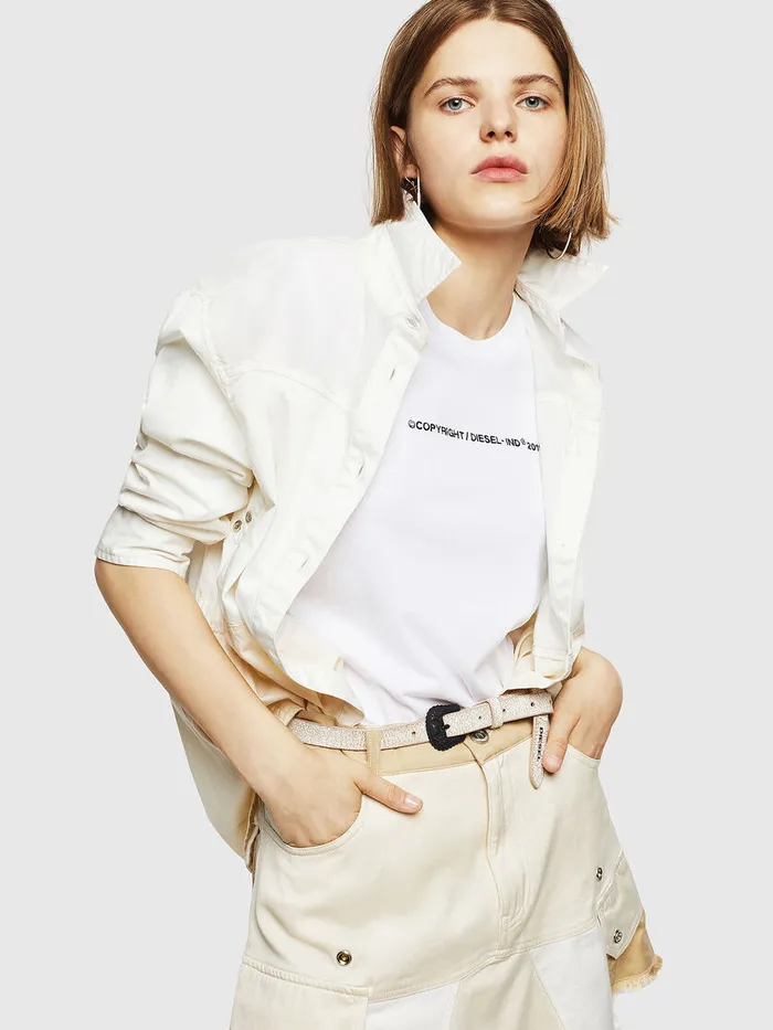 Diesel Tshirts and Tops Womens TSILYWR White Gift Ideas