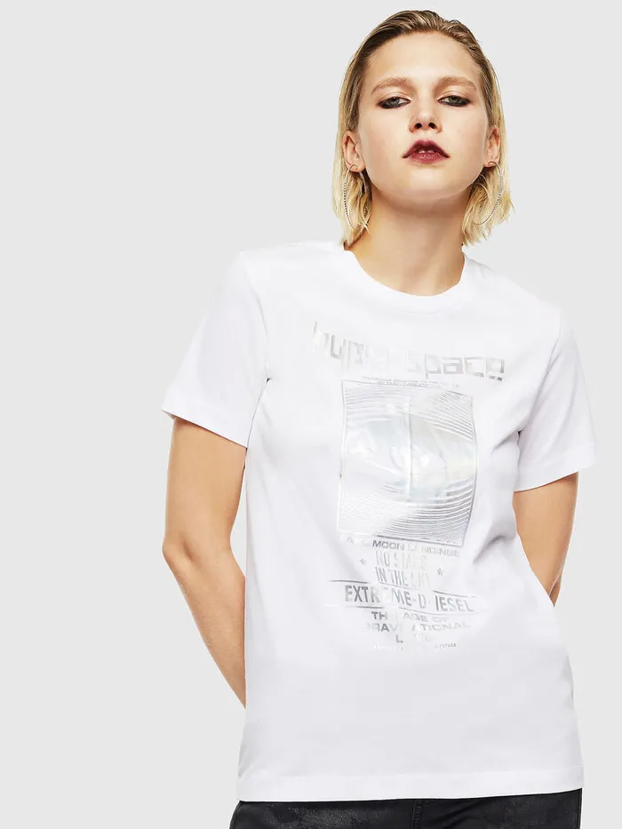 Diesel Tshirts and Tops Womens TSILYYB White Popular