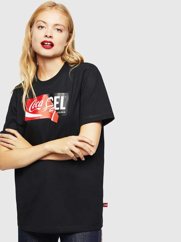 Diesel Tshirts Mens CCTJUSTCOLA Black Online