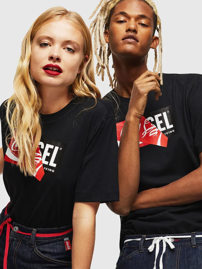 Diesel Tshirts Mens CCTJUSTCOLA Black Online