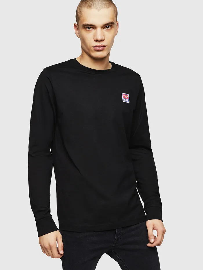 Diesel Tshirts Mens TDIEGODIVLS Black Gift 4 You