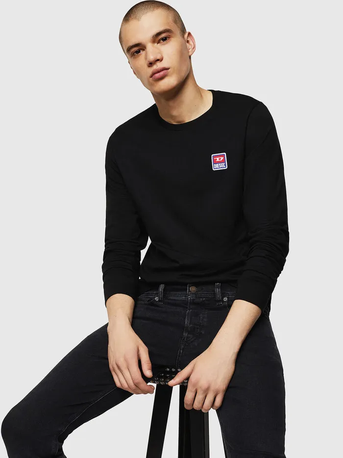 Diesel Tshirts Mens TDIEGODIVLS Black Gift 4 You
