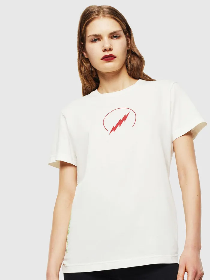 Diesel Tshirts Mens TDIEGOJ5 White Gift for Friend