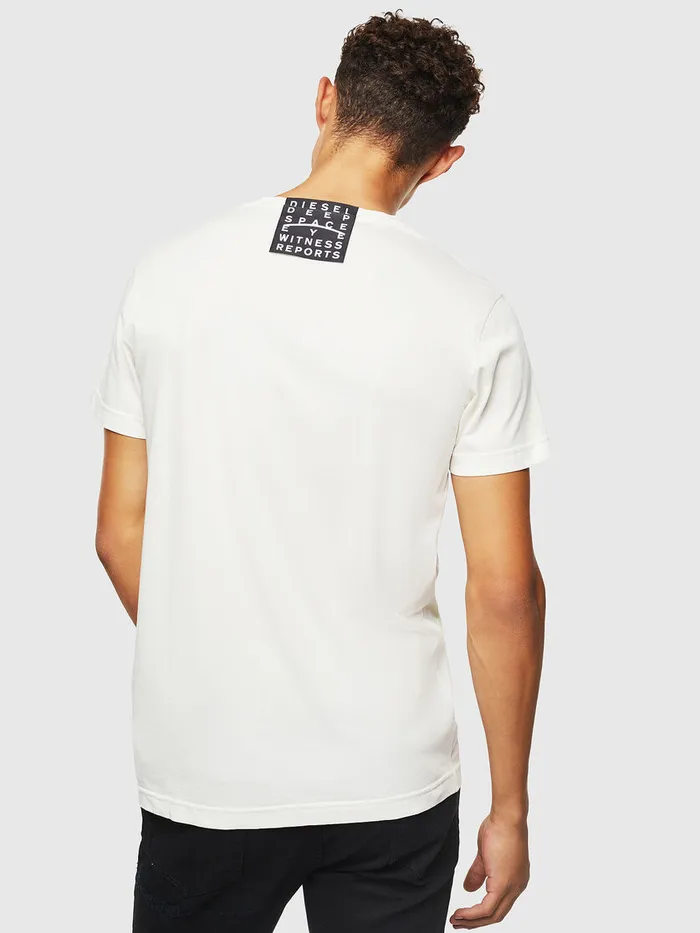 Diesel Tshirts Mens TDIEGOJ5 White Gift for Friend