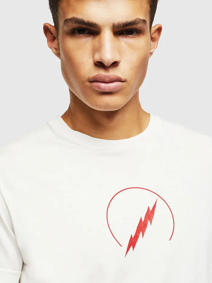 Diesel Tshirts Mens TDIEGOJ5 White Gift for Friend