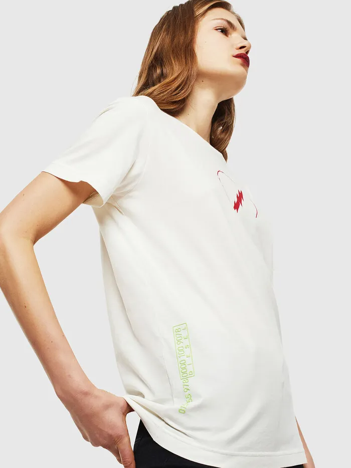 Diesel Tshirts Mens TDIEGOJ5 White Gift for Friend