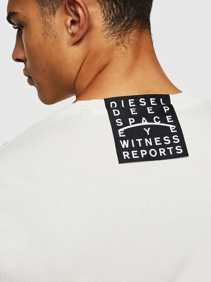 Diesel Tshirts Mens TDIEGOJ5 White Gift for Friend