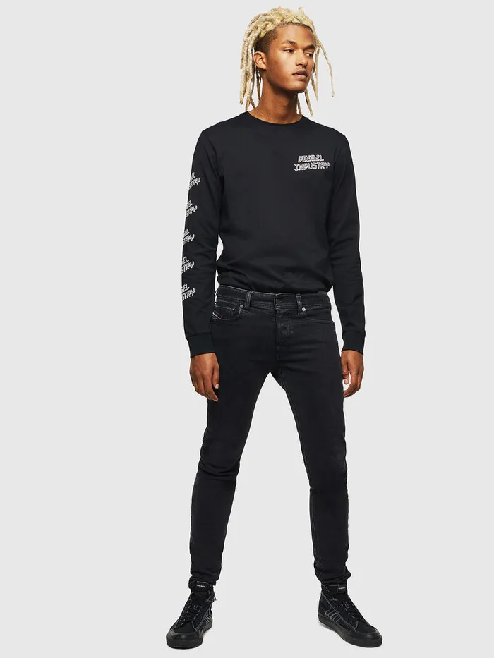 Diesel Tshirts Mens TDIEGOLSJ1 Black Casaul