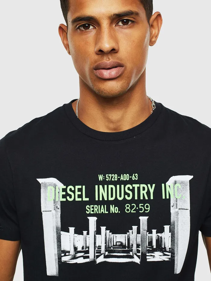 Diesel Tshirts Mens TDIEGOS13 Black Gift for Friend