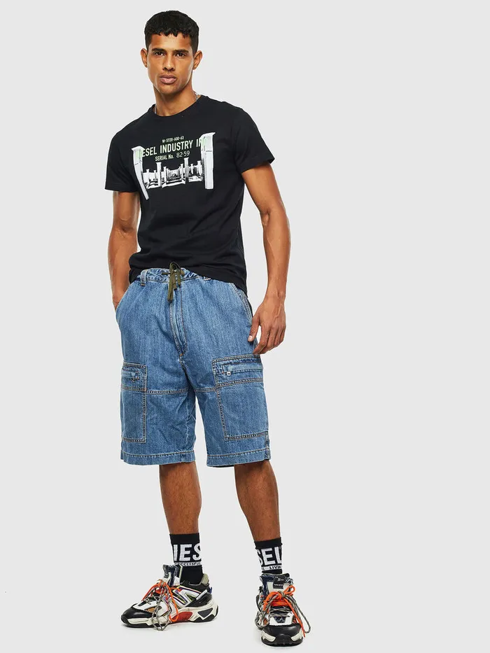Diesel Tshirts Mens TDIEGOS13 Black Gift for Friend