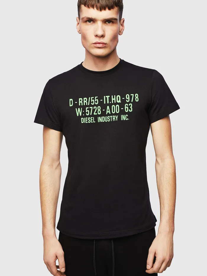 Diesel Tshirts Mens TDIEGOS2 Black For Sale
