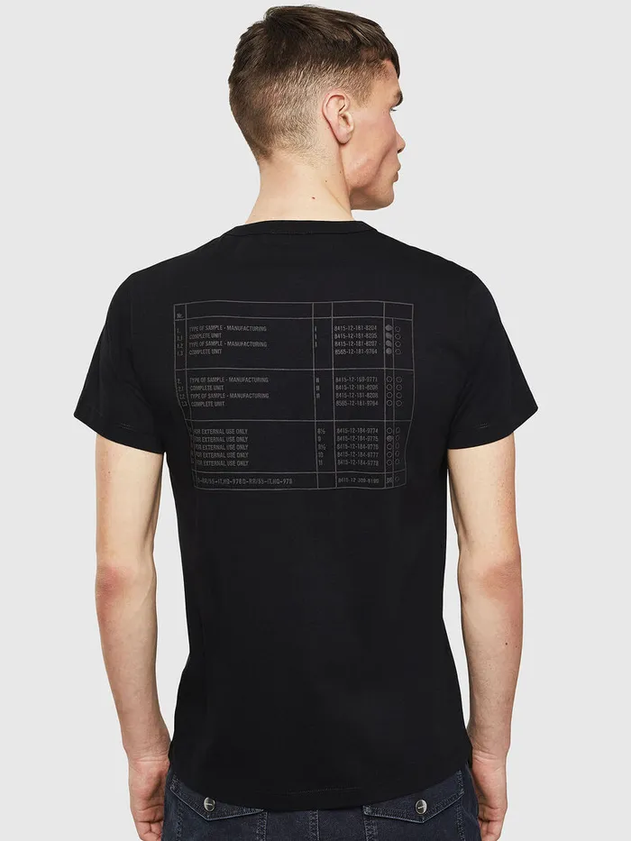 Diesel Tshirts Mens TDIEGOS5 Black Casaul