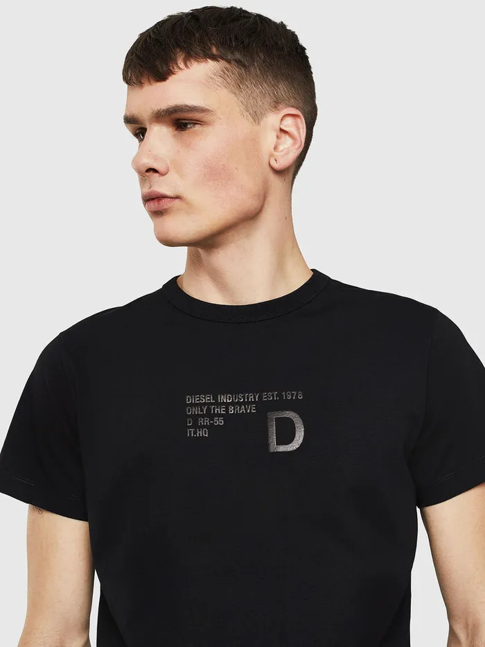 Diesel Tshirts Mens TDIEGOS5 Black Casaul