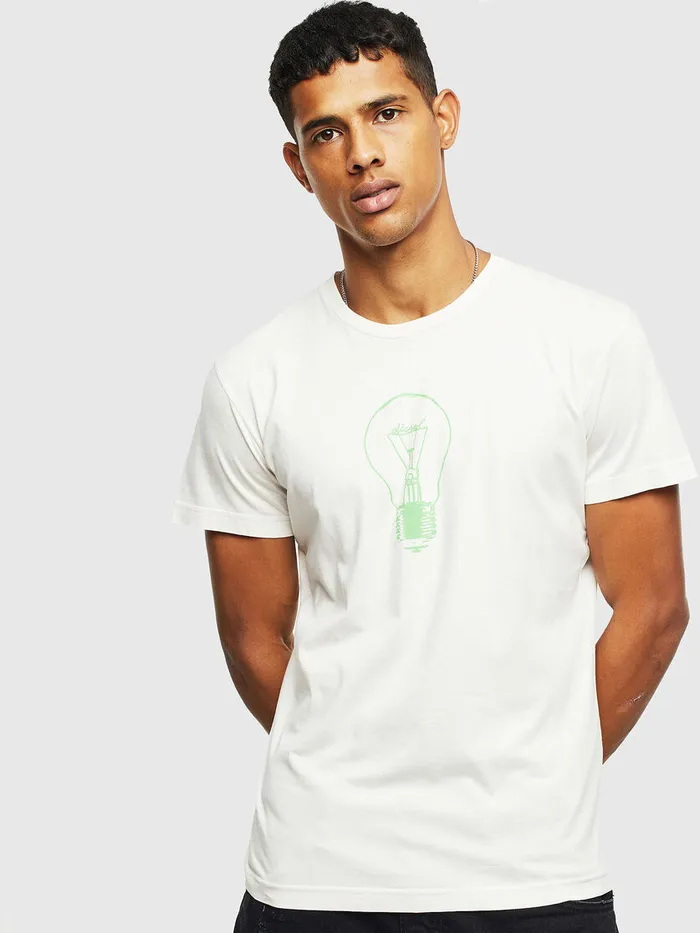 Diesel Tshirts Mens TDIEGOS9 White Near Me