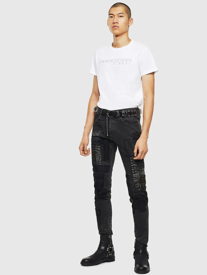 Diesel Tshirts Mens TDIEGOSLITSJ6 White Online