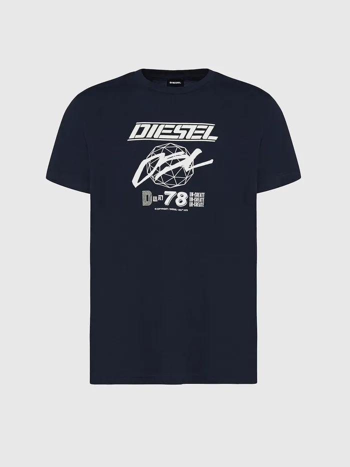 Diesel Tshirts Mens TDIEGOSK34 Dark Blue Gift Ideas