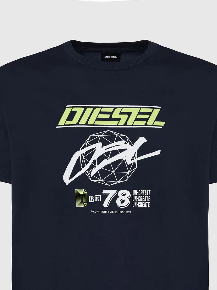 Diesel Tshirts Mens TDIEGOSK34 Dark Blue Gift Ideas