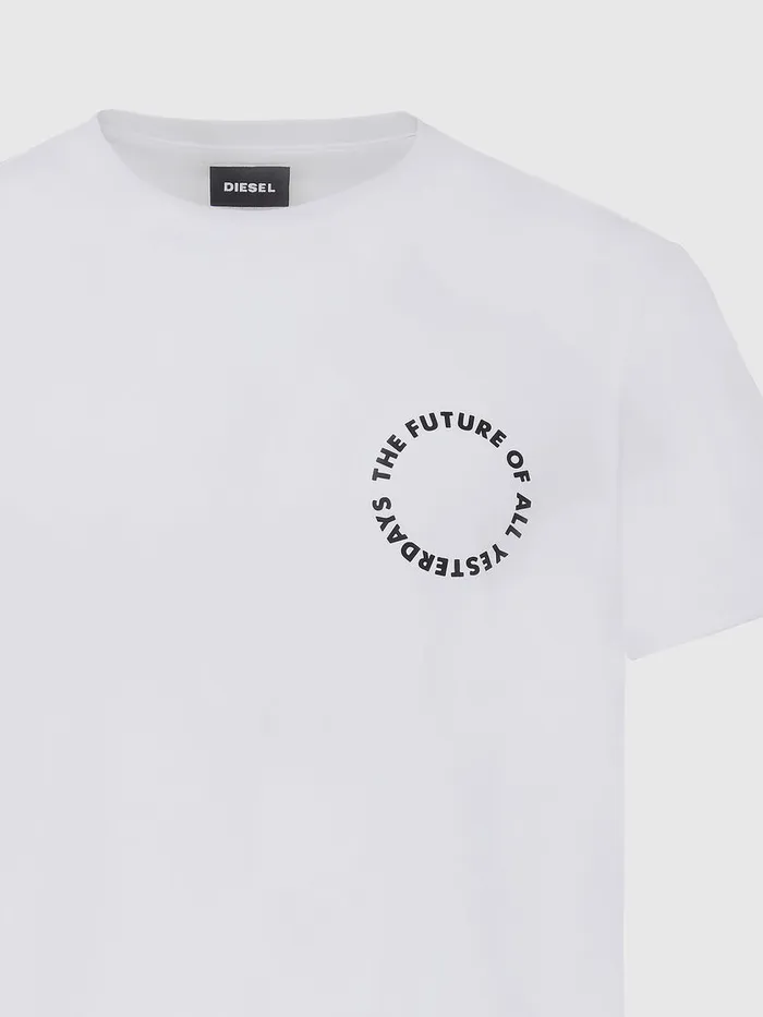 Diesel Tshirts Mens TDIEGOSX46 White On Sale