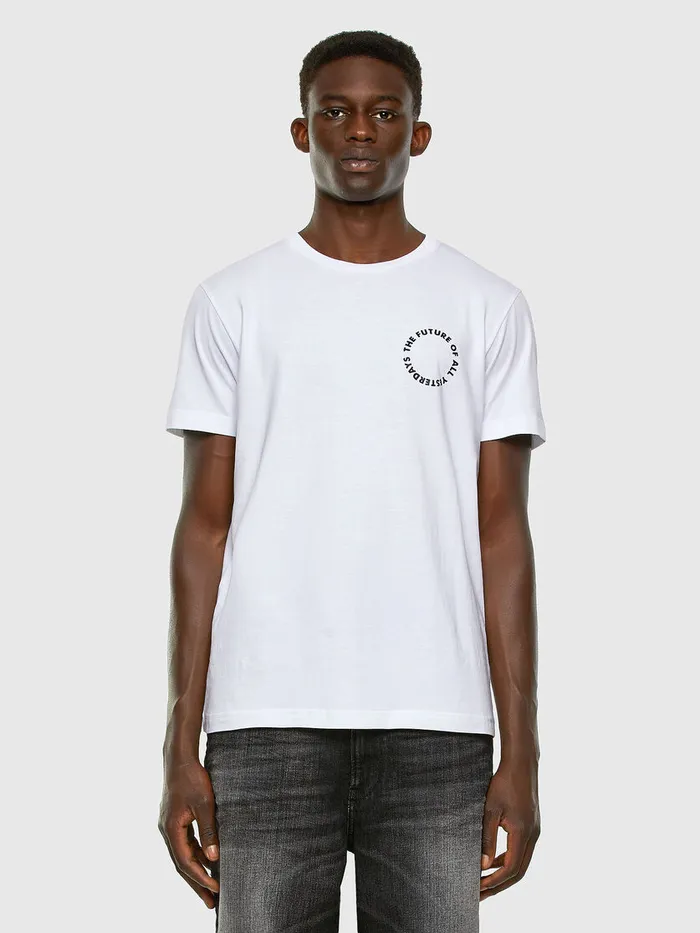 Diesel Tshirts Mens TDIEGOSX46 White On Sale