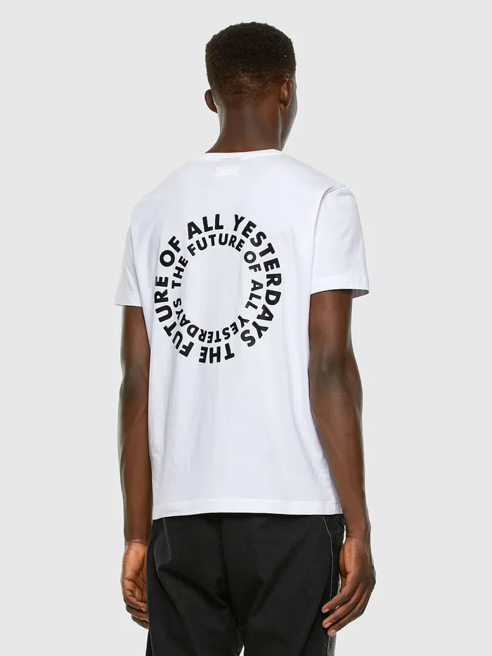 Diesel Tshirts Mens TDIEGOSX46 White On Sale