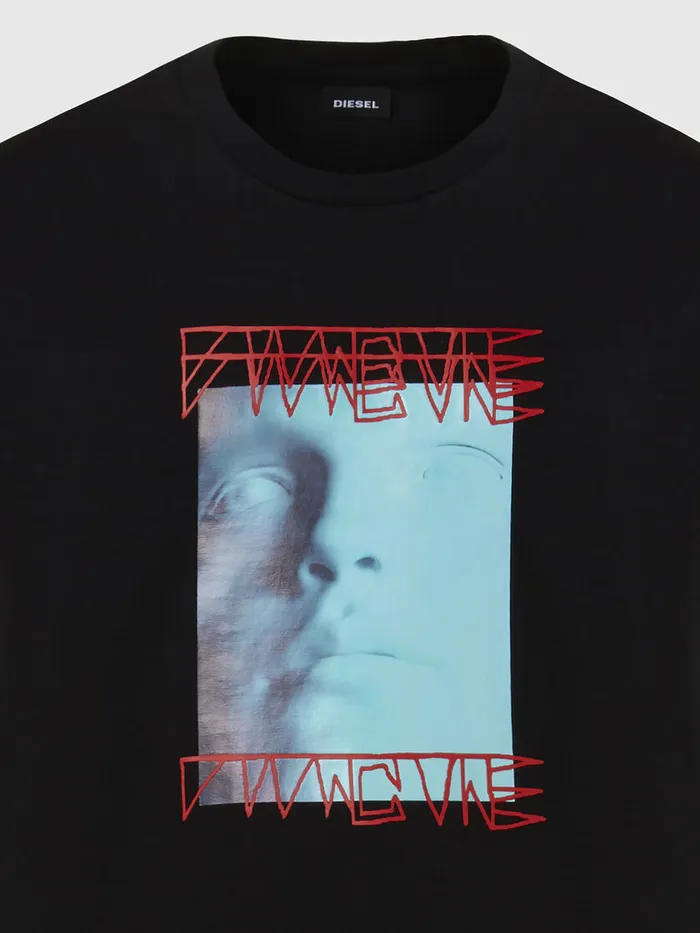 Diesel Tshirts Mens TDIEGOSX47 Black Cheap On Sale