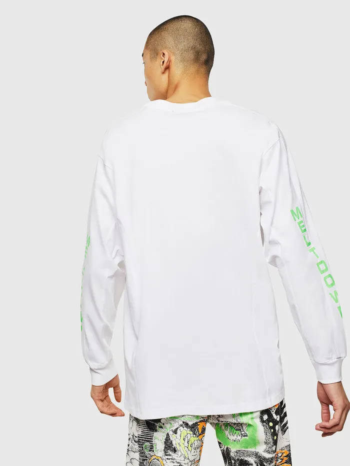 Diesel Tshirts Mens TGLYNISJ1 White Popular