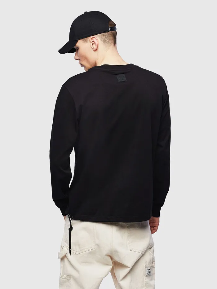 Diesel Tshirts Mens THUSTYLS Black Gift Ideas