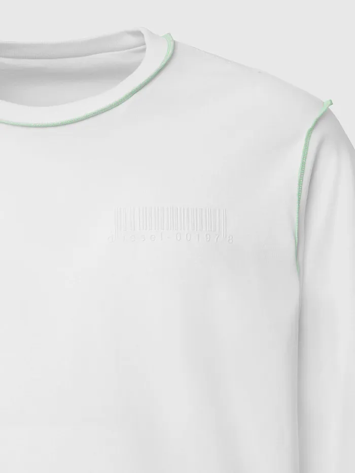 Diesel Tshirts Mens TJUSEAMLS White Gift for Friend
