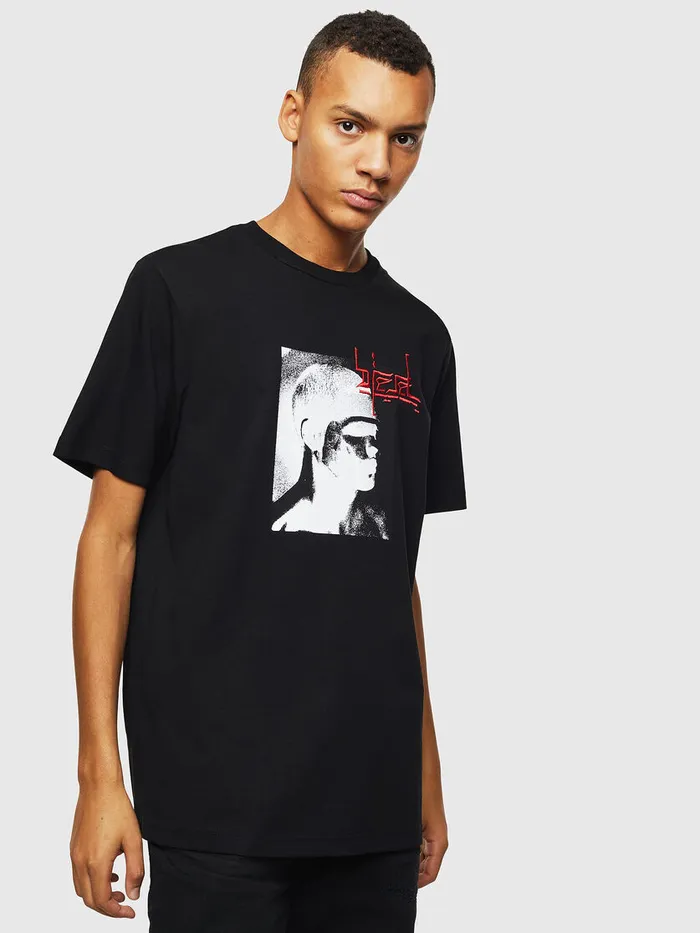 Diesel Tshirts Mens TJUSTJ21 Black Cheap On Sale