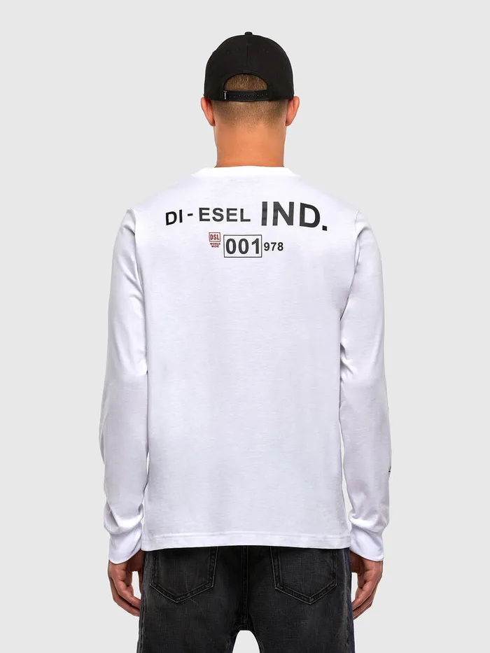 Diesel Tshirts Mens TJUSTLSN62 White Gift 4 You