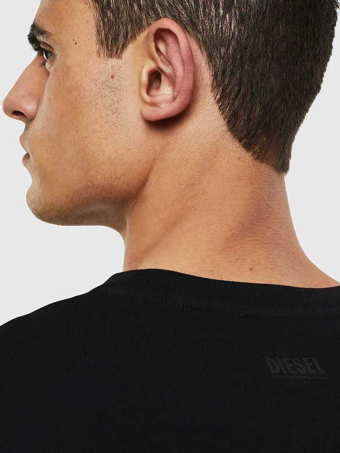 Diesel Tshirts Mens TJUSTLST13 Black Gift Ideas
