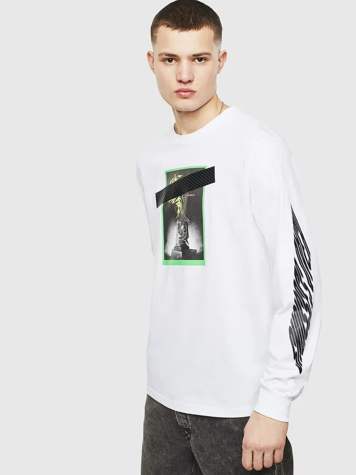 Diesel Tshirts Mens TJUSTLST13 White Cheap On Sale