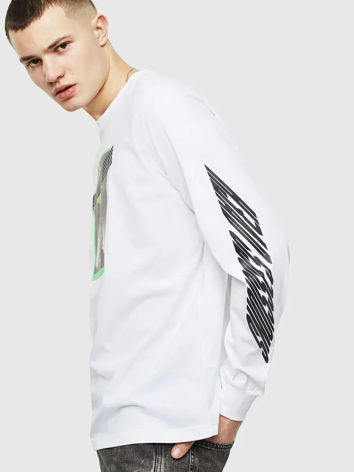 Diesel Tshirts Mens TJUSTLST13 White Cheap On Sale