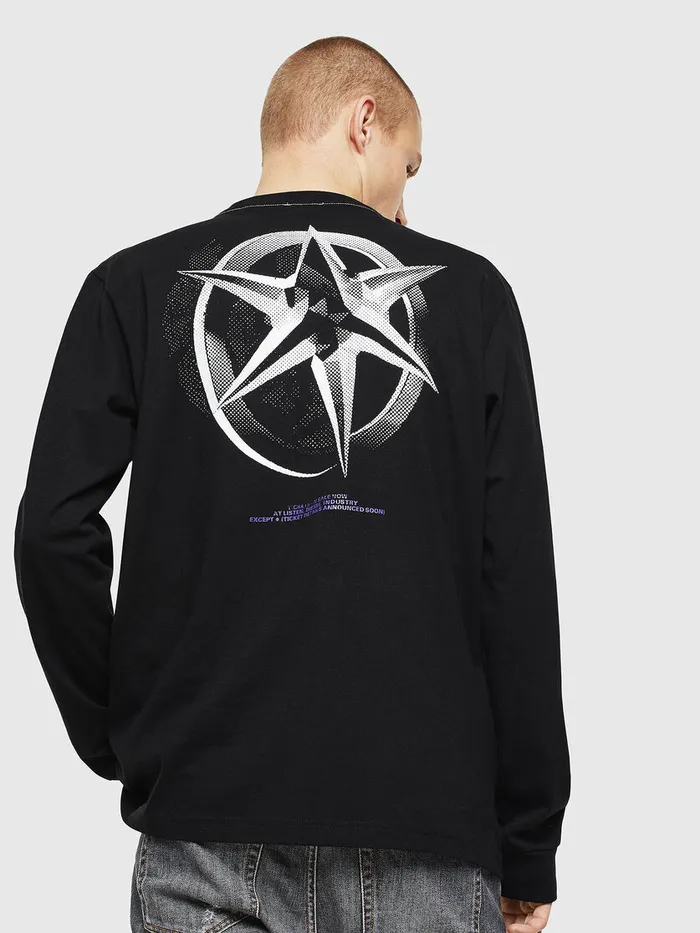 Diesel Tshirts Mens TJUSTLSVINT BlackWhite Online