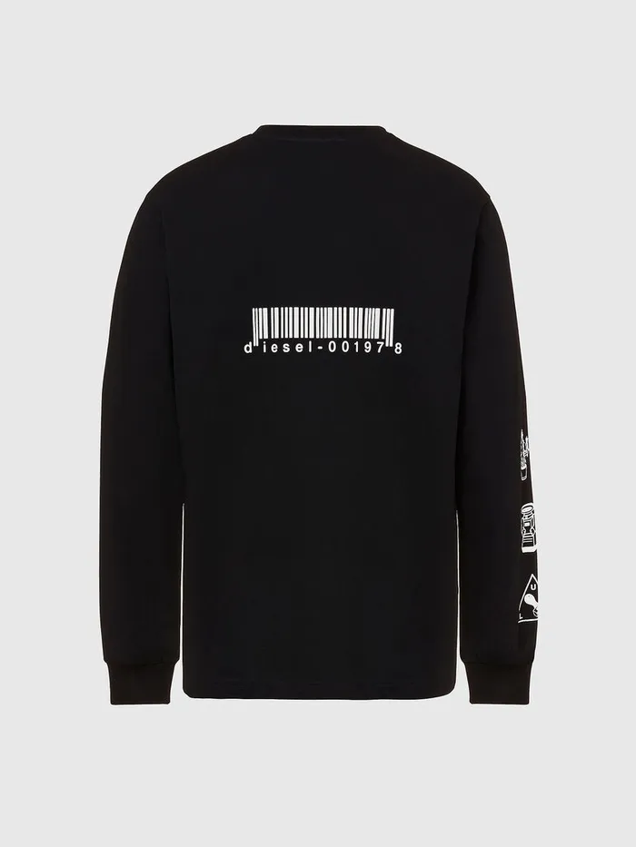 Diesel Tshirts Mens TJUSTLSX90 Black On Sale