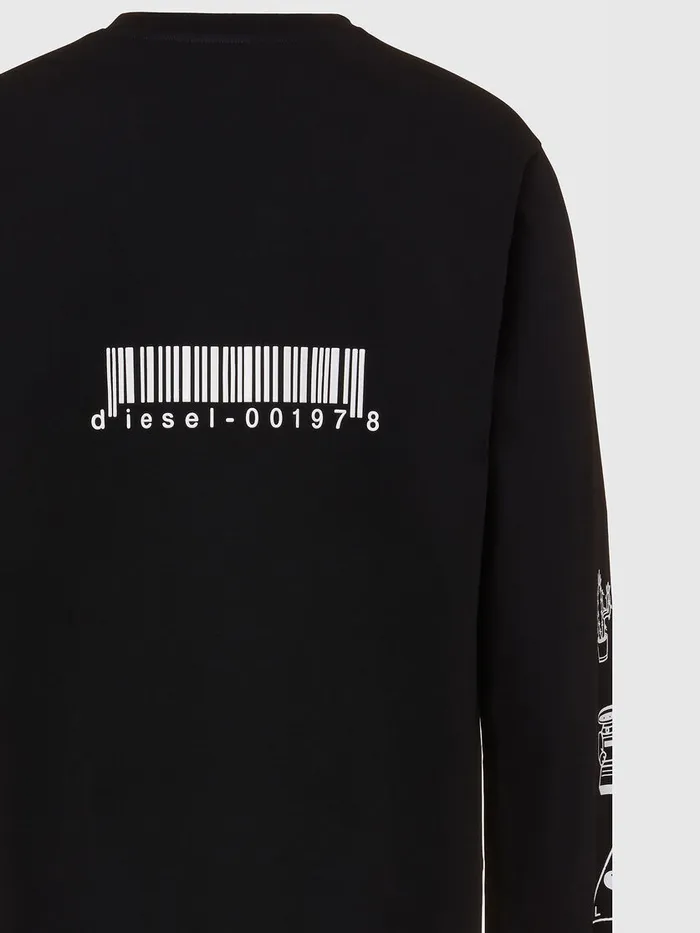 Diesel Tshirts Mens TJUSTLSX90 Black On Sale