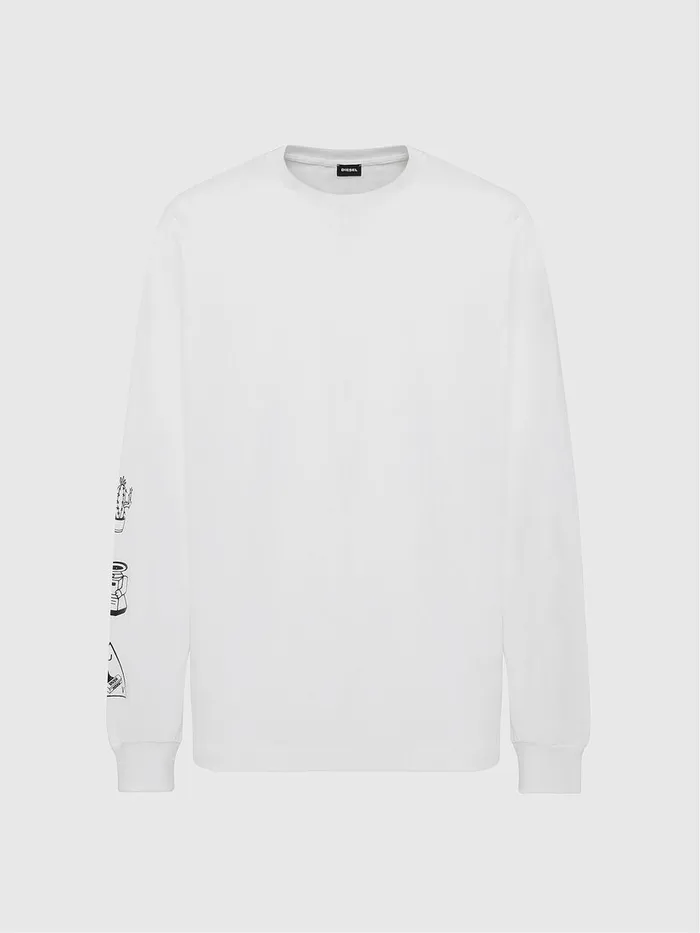 Diesel Tshirts Mens TJUSTLSX90 White Gift 4 You