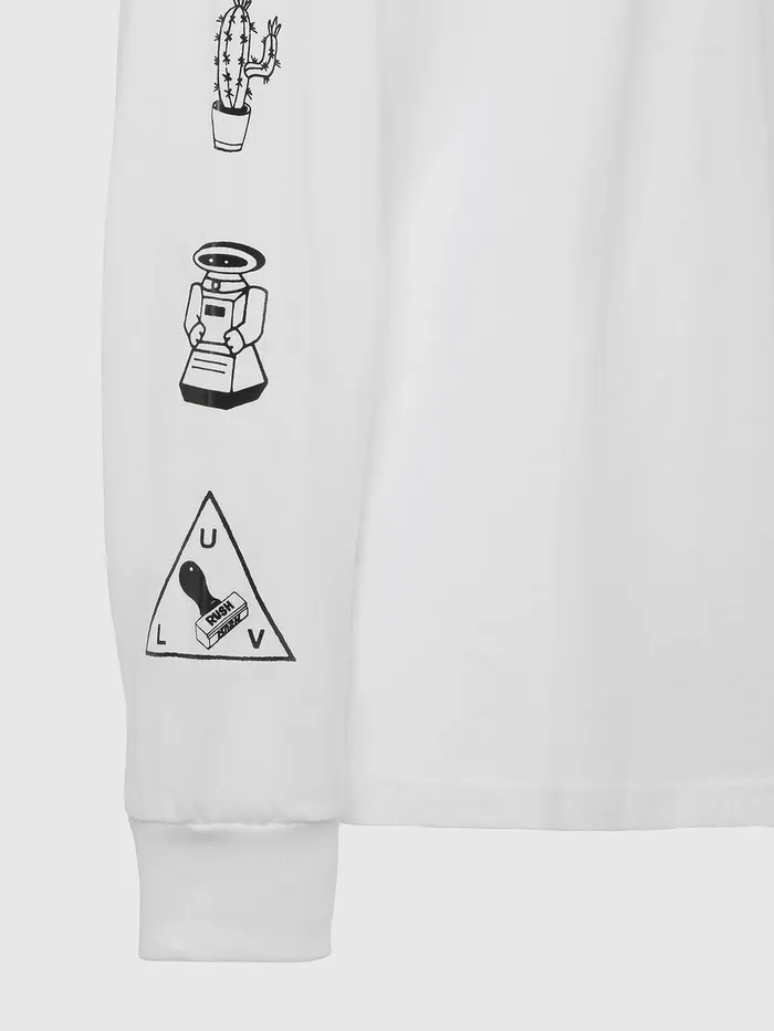 Diesel Tshirts Mens TJUSTLSX90 White Gift 4 You