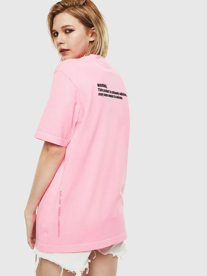 Diesel Tshirts Mens TJUSTNEON Pink Near Me