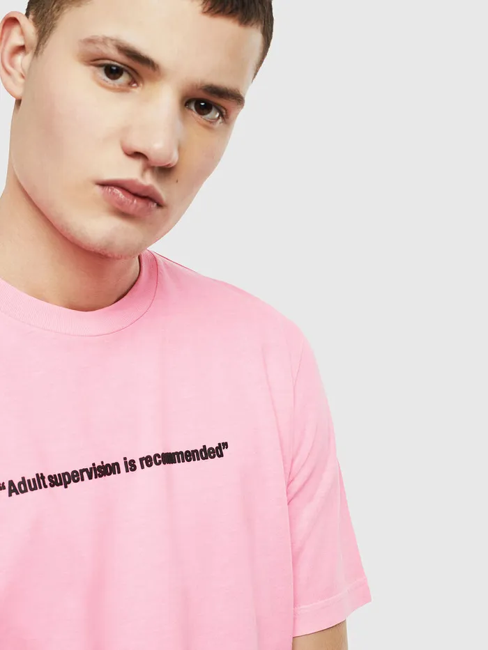Diesel Tshirts Mens TJUSTNEON Pink Near Me