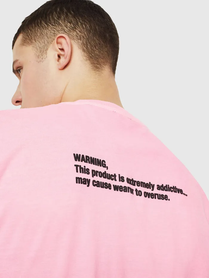 Diesel Tshirts Mens TJUSTNEON Pink Near Me
