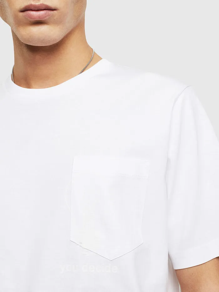 Diesel Tshirts Mens TJUSTPOCKETT17 White Online