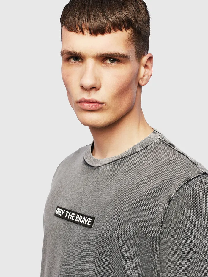 Diesel Tshirts Mens TJUSTSLITST15 Grey Near Me