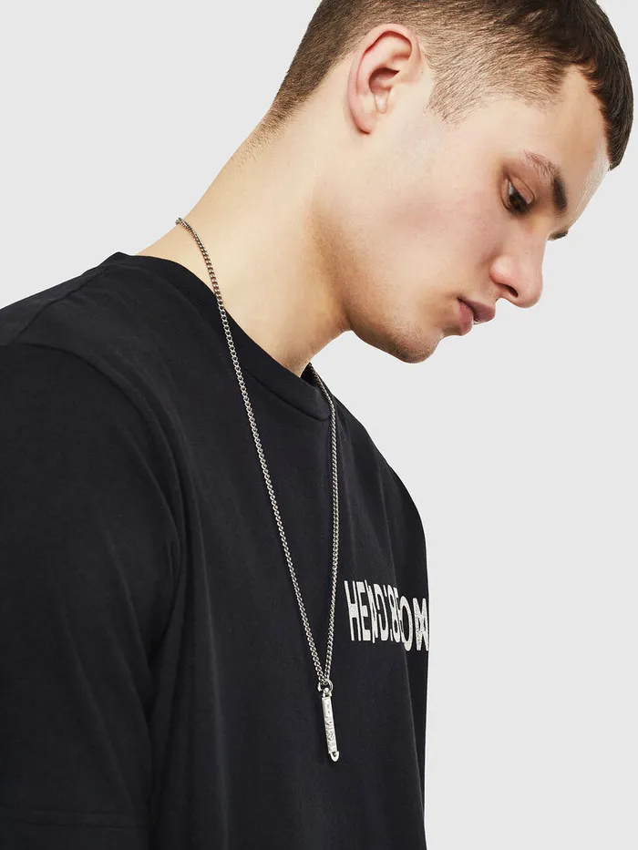 Diesel Tshirts Mens TJUSTT10 Black Gift Ideas