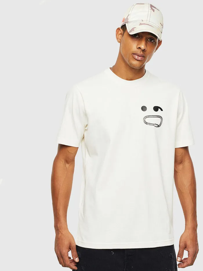 Diesel Tshirts Mens TJUSTT14 White Near Me