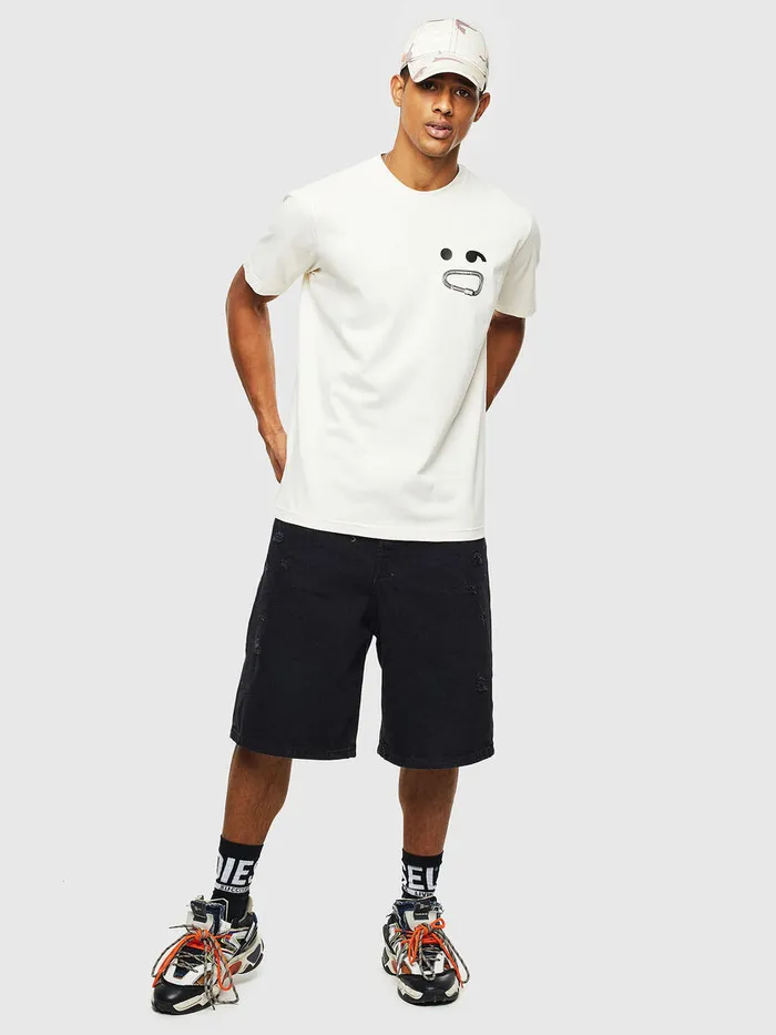 Diesel Tshirts Mens TJUSTT14 White Near Me