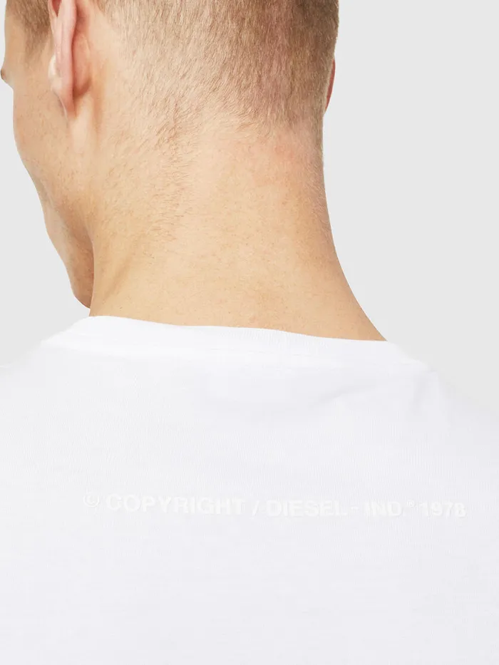 Diesel Tshirts Mens TJUSTT25 White Gift 4 You